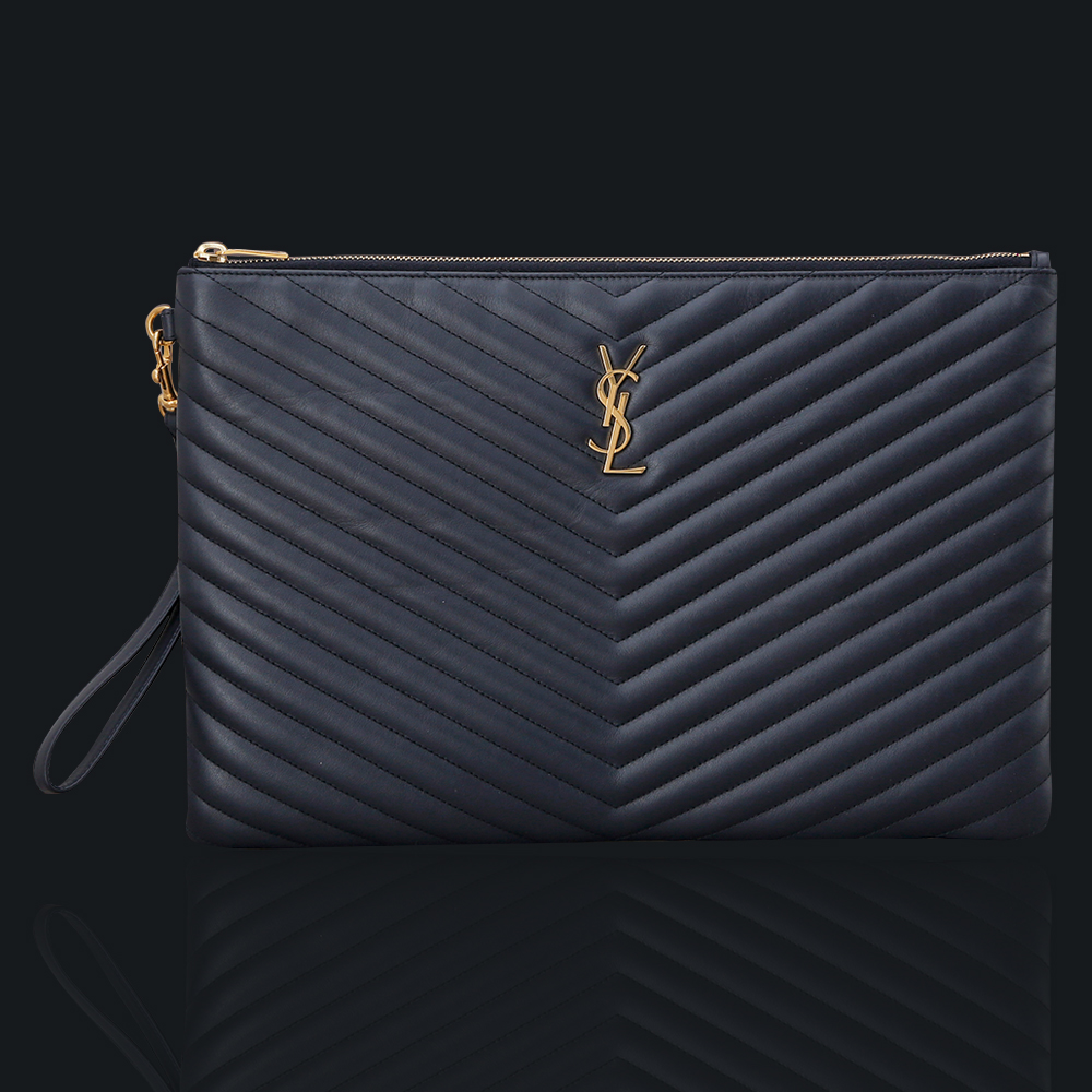 Yves Saint Laurent(USED)생로랑 모노그램 쉐브론 클러치