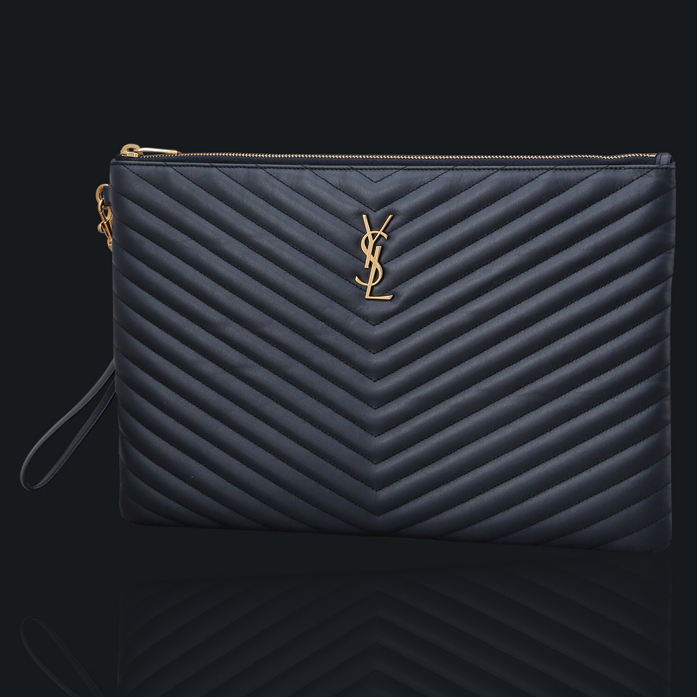 Yves Saint Laurent(USED)생로랑 모노그램 쉐브론 클러치