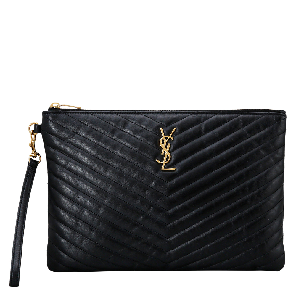 Yves Saint Laurent(USED)생로랑 모노그램 쉐브론 클러치