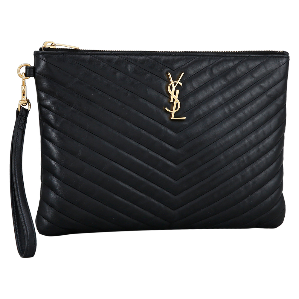 Yves Saint Laurent(USED)생로랑 모노그램 쉐브론 클러치