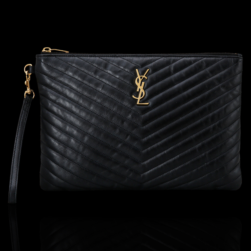 Yves Saint Laurent(USED)생로랑 모노그램 쉐브론 클러치