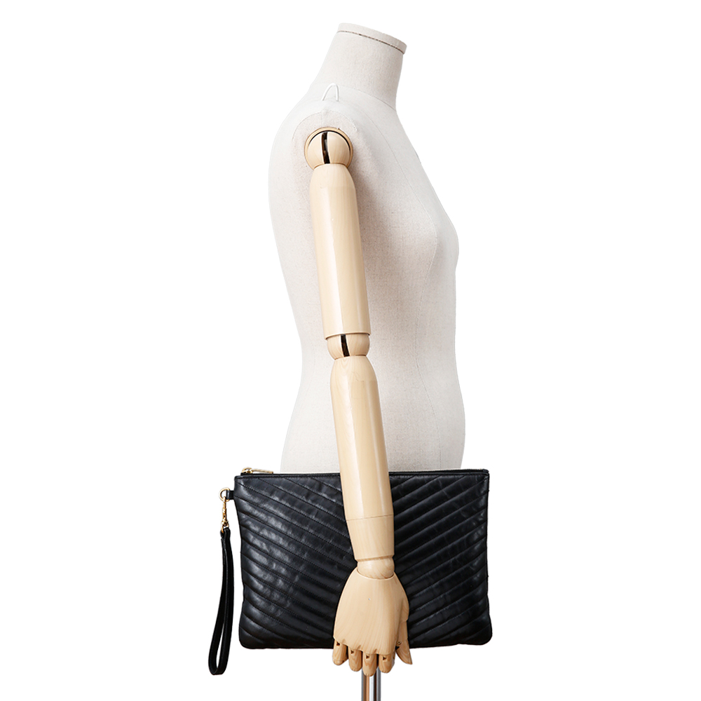 Yves Saint Laurent(USED)생로랑 모노그램 쉐브론 클러치