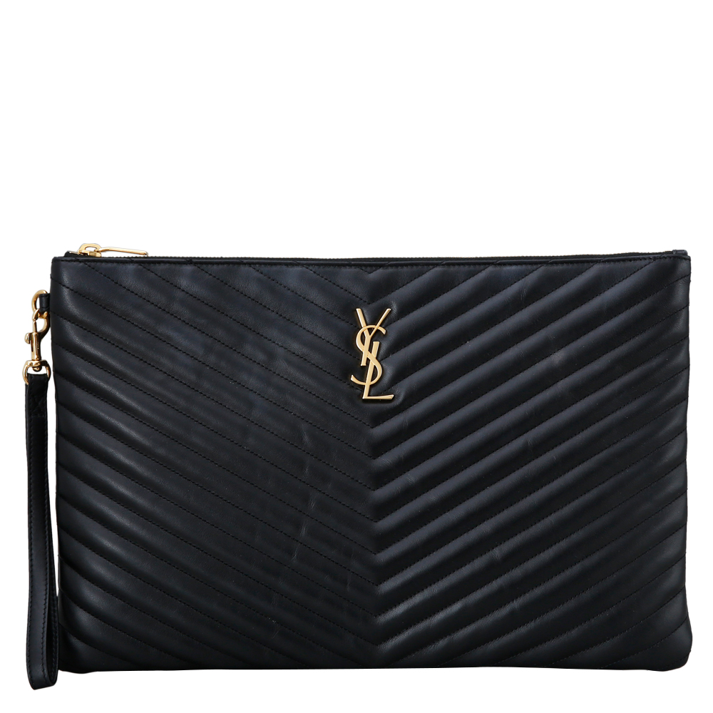 Yves Saint Laurent(USED)생로랑 모노그램 쉐브론 클러치