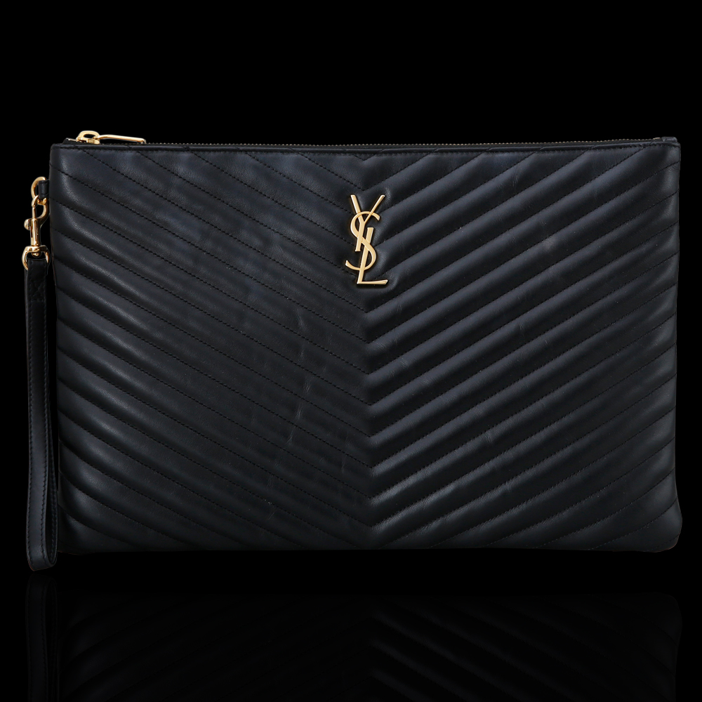 Yves Saint Laurent(USED)생로랑 모노그램 쉐브론 클러치