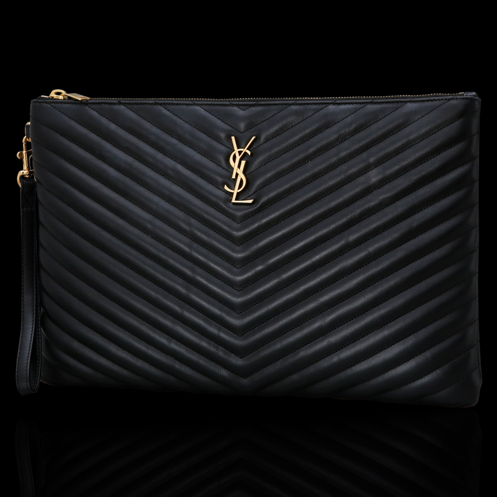 Yves Saint Laurent(USED)생로랑 모노그램 쉐브론 클러치