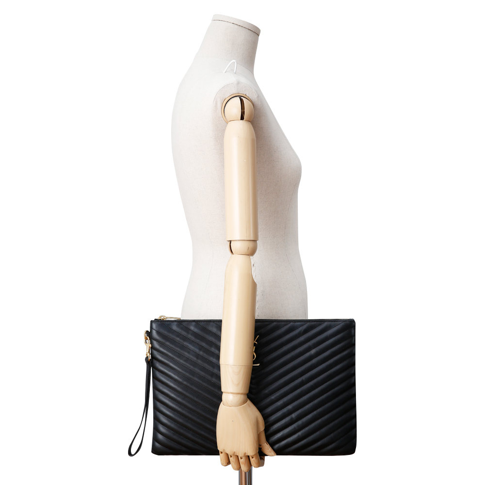 Yves Saint Laurent(USED)생로랑 모노그램 쉐브론 클러치