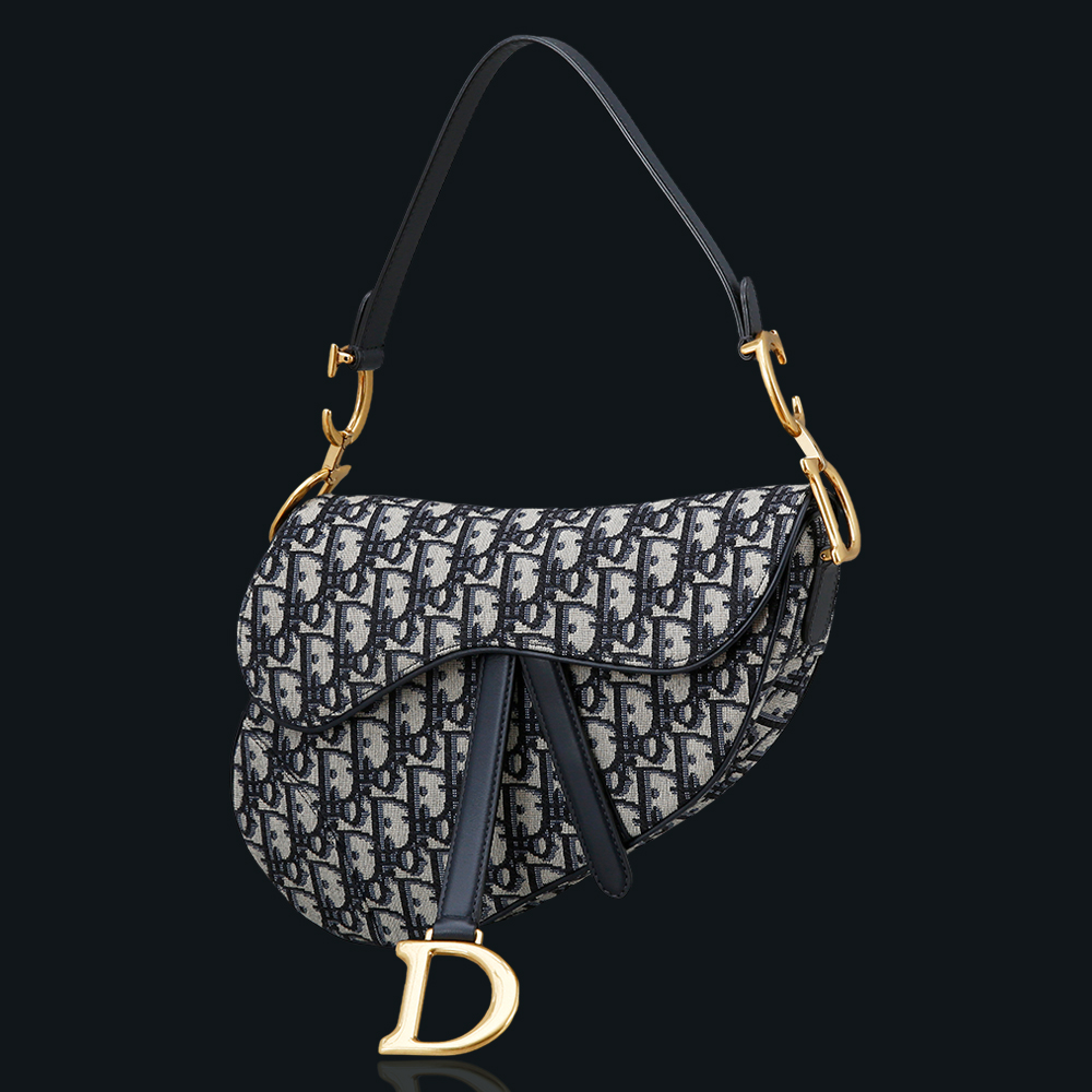CHRISTIAN DIOR(USED)크리스찬디올 오블리크 새들백&스트랩