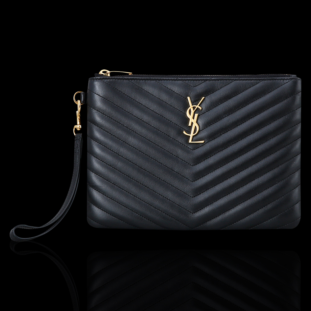 Yves Saint Laurent(USED)생로랑 모노그램 쉐브론 클러치 미듐