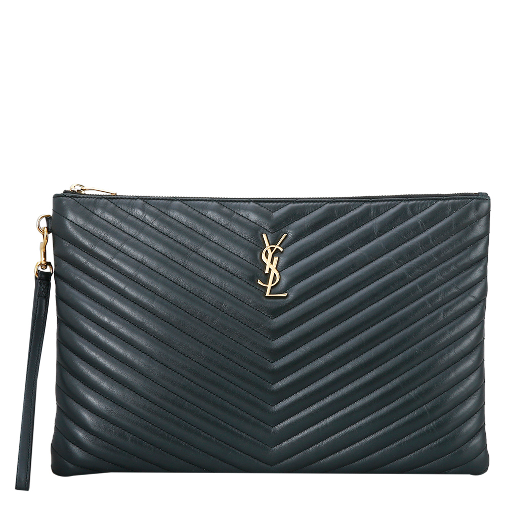 Yves Saint Laurent(USED)생로랑 모노그램 쉐브론 클러치