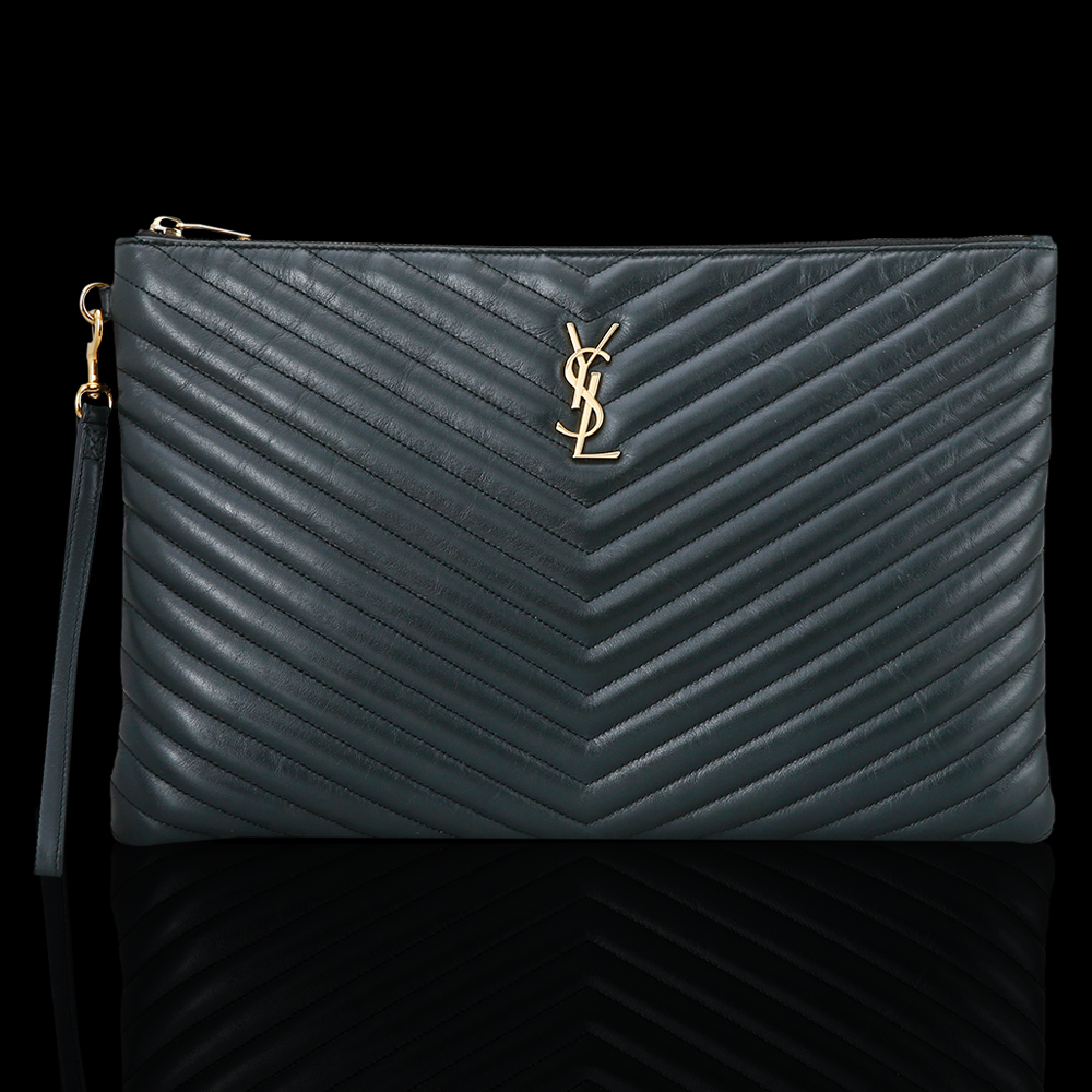 Yves Saint Laurent(USED)생로랑 모노그램 쉐브론 클러치