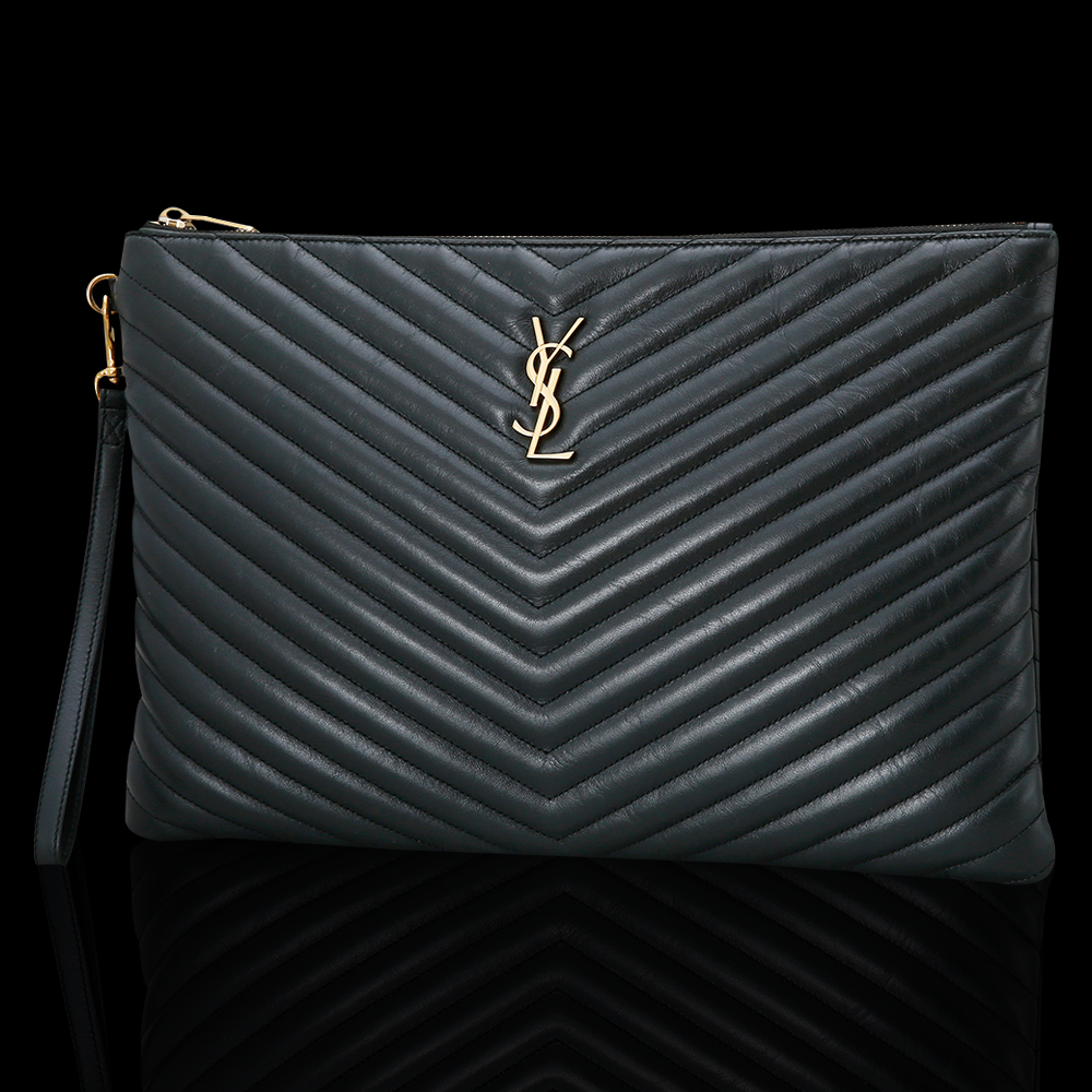Yves Saint Laurent(USED)생로랑 모노그램 쉐브론 클러치