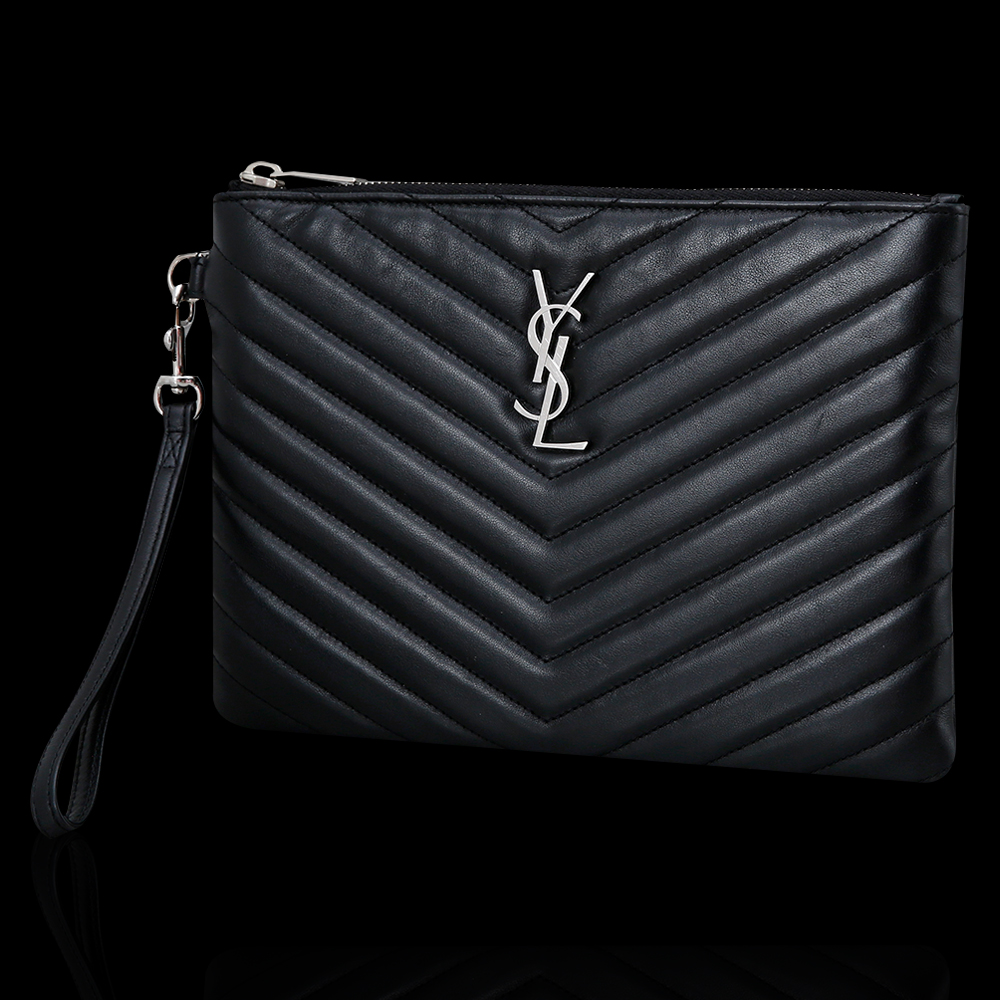 Yves Saint Laurent(USED)생로랑 모노그램 쉐브론 클러치 미듐