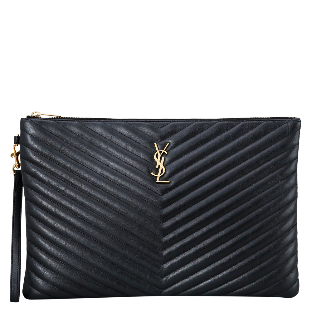 Yves Saint Laurent(USED)생로랑 모노그램 쉐브론 클러치