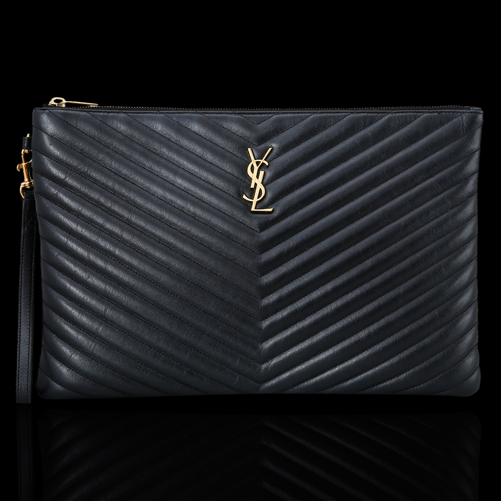 Yves Saint Laurent(USED)생로랑 모노그램 쉐브론 클러치
