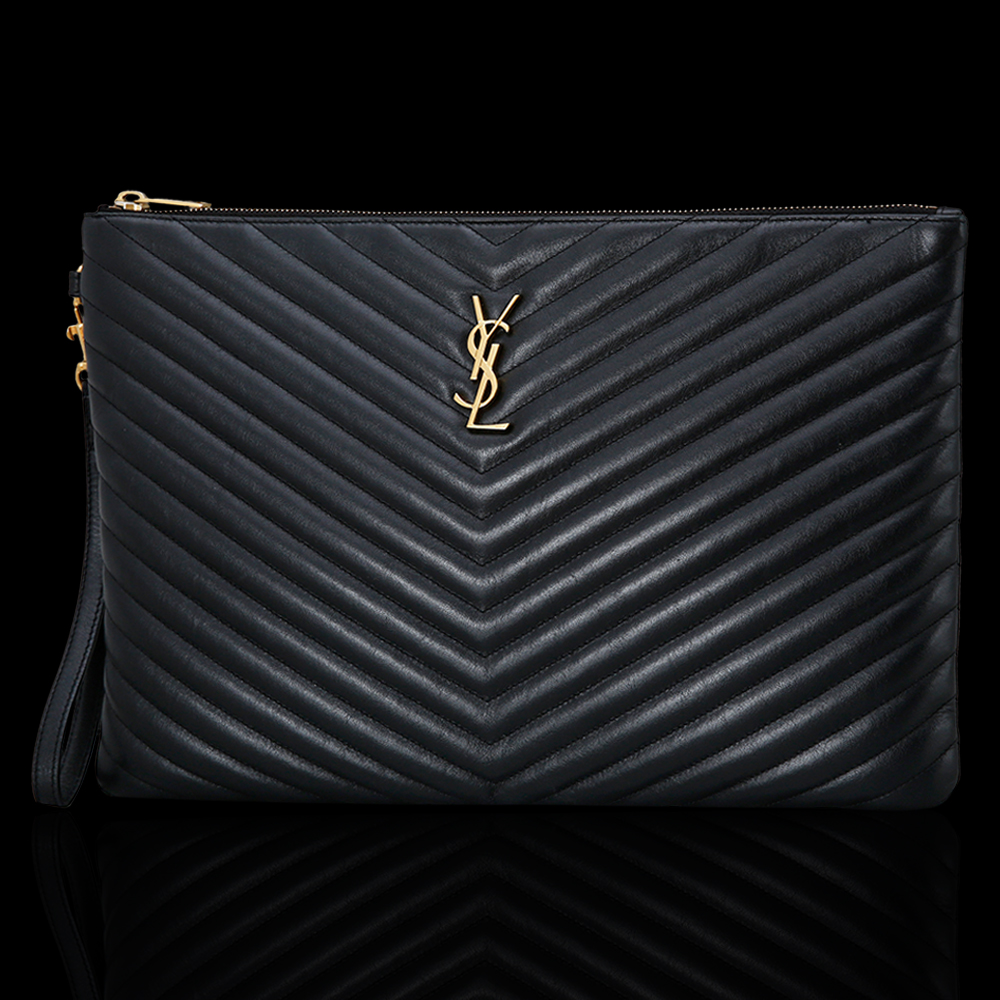 Yves Saint Laurent(USED)생로랑 모노그램 쉐브론 클러치