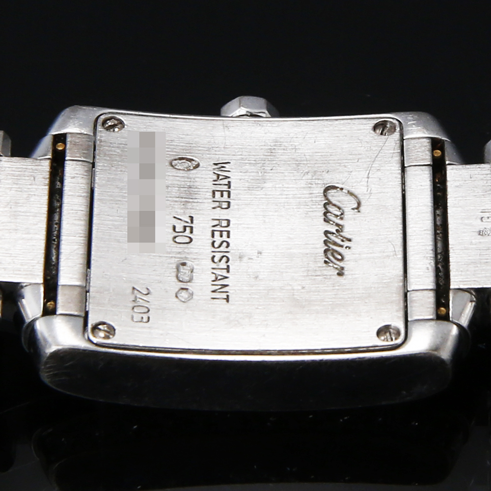 CARTIER(USED) 까르띠에 탱크 프랑세스 스몰 화이트골드 다이아베젤