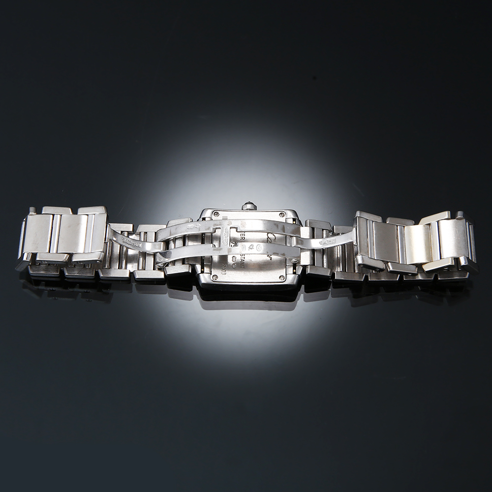 CARTIER(USED) 까르띠에 탱크 프랑세스 스몰 화이트골드 다이아베젤