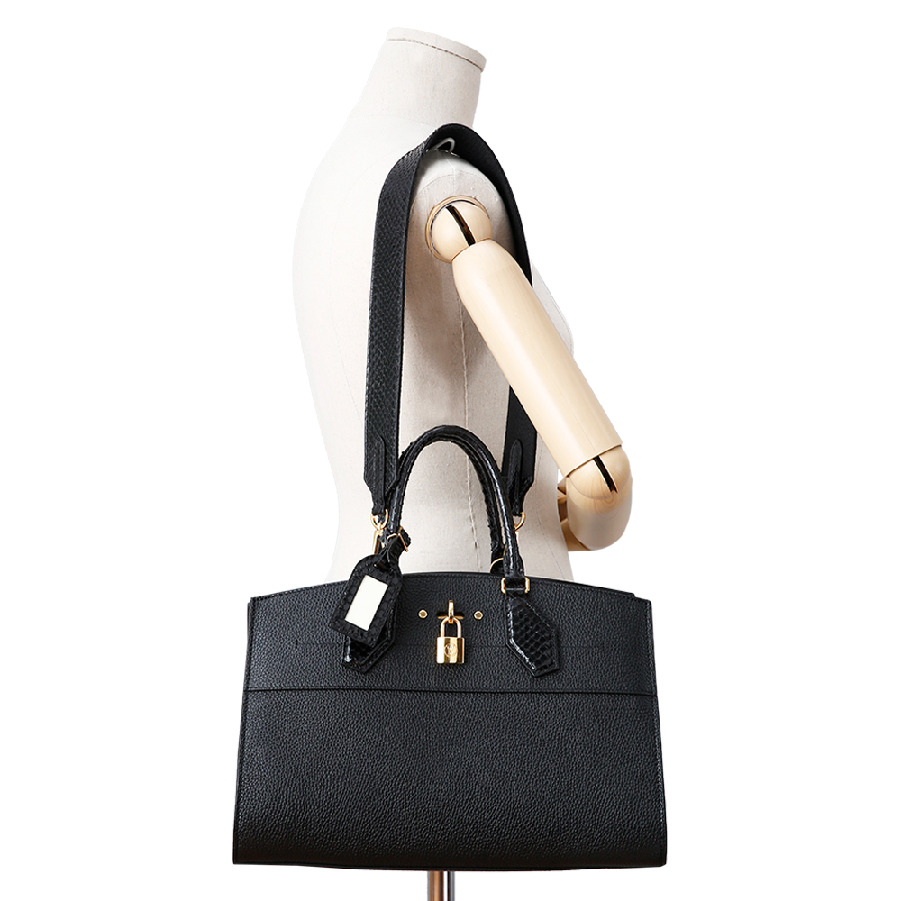 LOUIS VUITTON(USED)루이비통 파이톤 핸들 시티 스티머MM