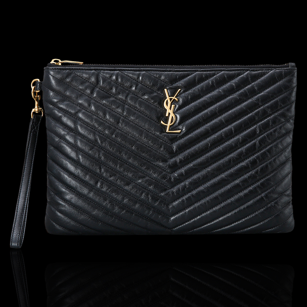 Yves Saint Laurent(USED)생로랑 모노그램 쉐브론 클러치