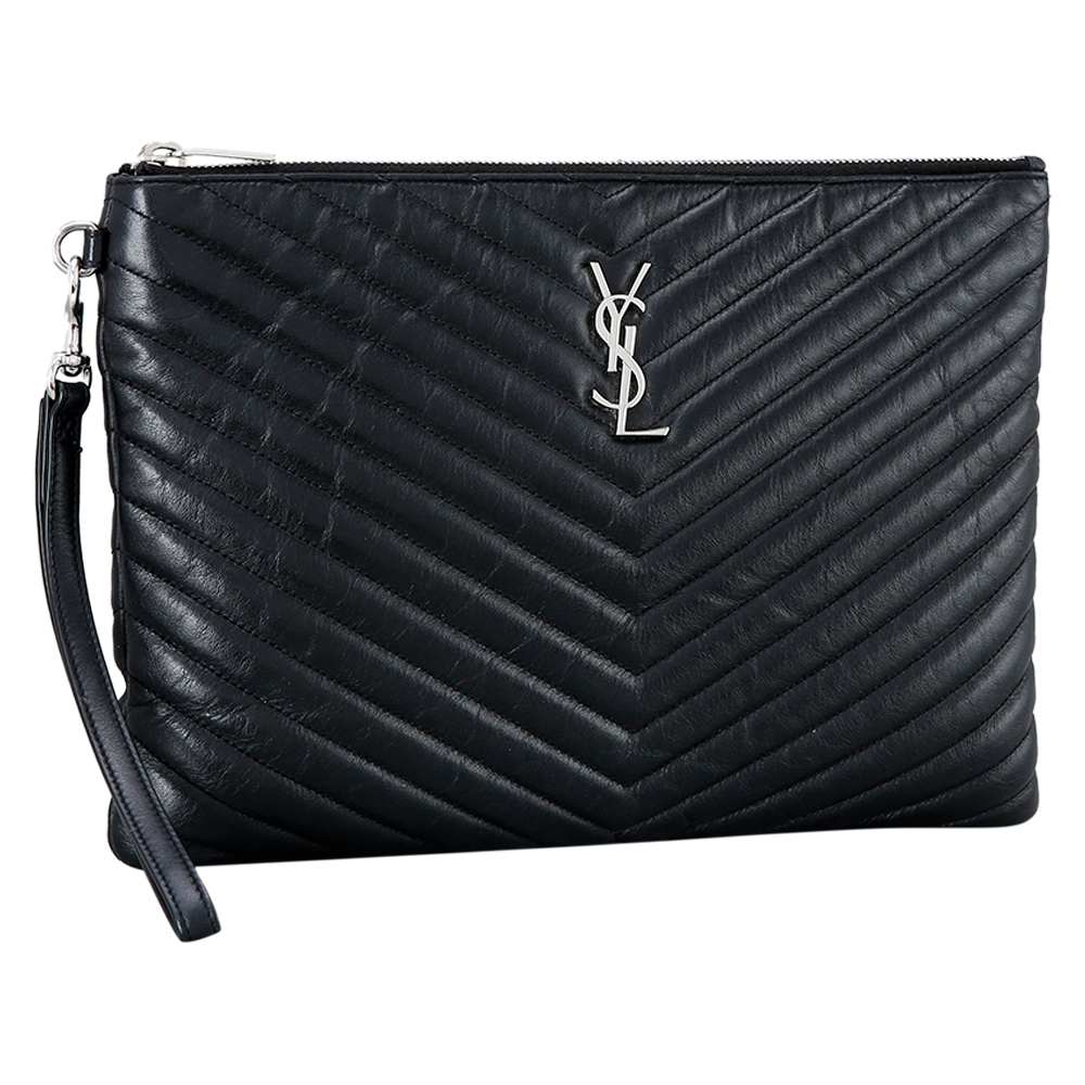 Yves Saint Laurent(USED)생로랑 모노그램 쉐브론 클러치