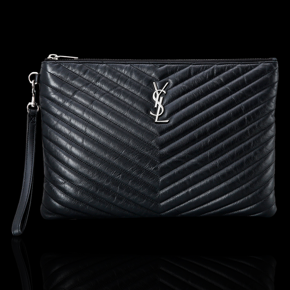 Yves Saint Laurent(USED)생로랑 모노그램 쉐브론 클러치