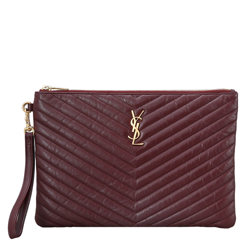 Yves Saint Laurent(USED)생로랑 모노그램 쉐브론 클러치