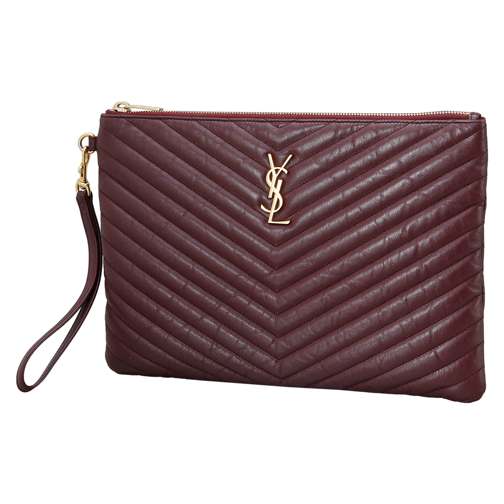 Yves Saint Laurent(USED)생로랑 모노그램 쉐브론 클러치