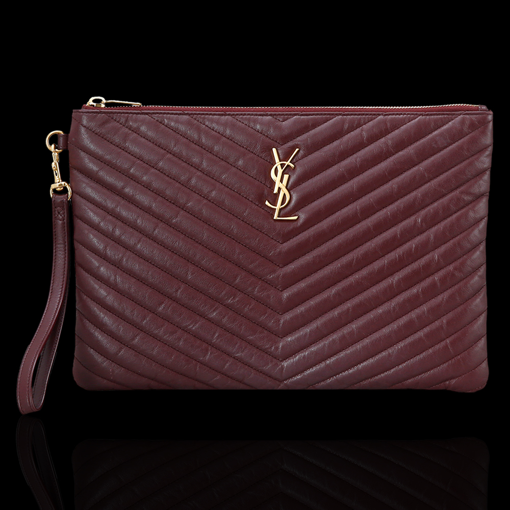 Yves Saint Laurent(USED)생로랑 모노그램 쉐브론 클러치