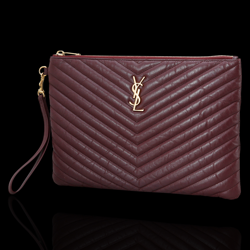 Yves Saint Laurent(USED)생로랑 모노그램 쉐브론 클러치