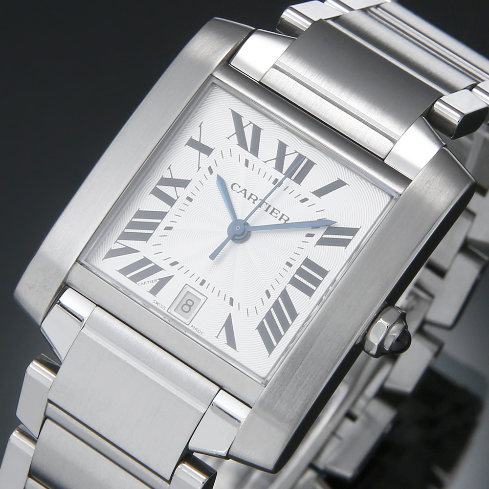 CARTIER(USED)까르띠에 탱크 프랑세스 스틸 라지 오토