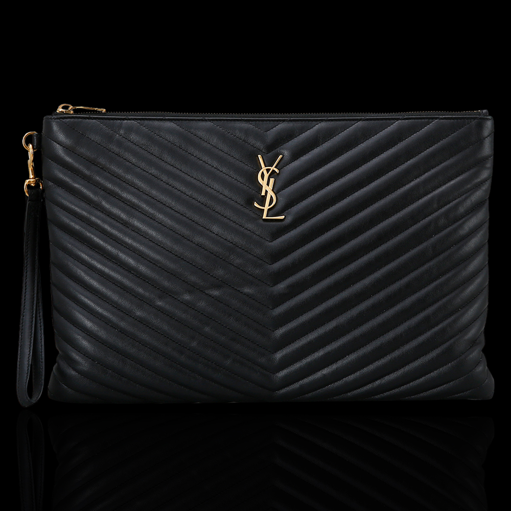 Yves Saint Laurent(USED)생로랑 모노그램 쉐브론 클러치