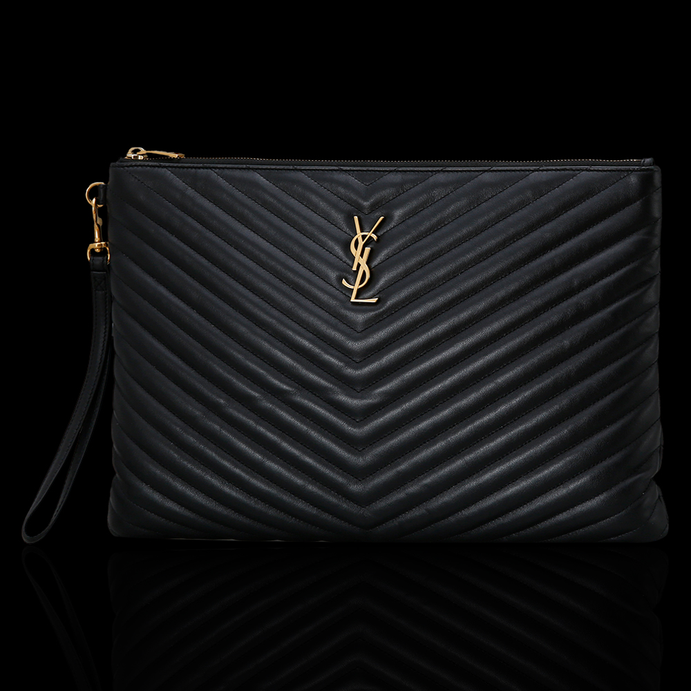 Yves Saint Laurent(USED)생로랑 모노그램 쉐브론 클러치