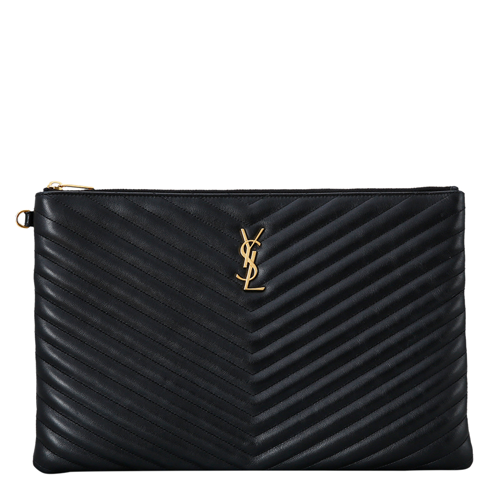 Yves Saint Laurent(USED)생로랑 모노그램 쉐브론 클러치