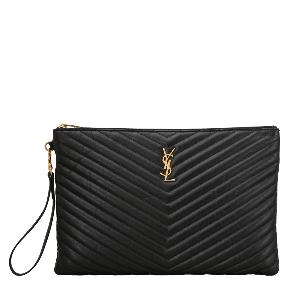Yves Saint Laurent(USED)생로랑 모노그램 쉐브론 클러치