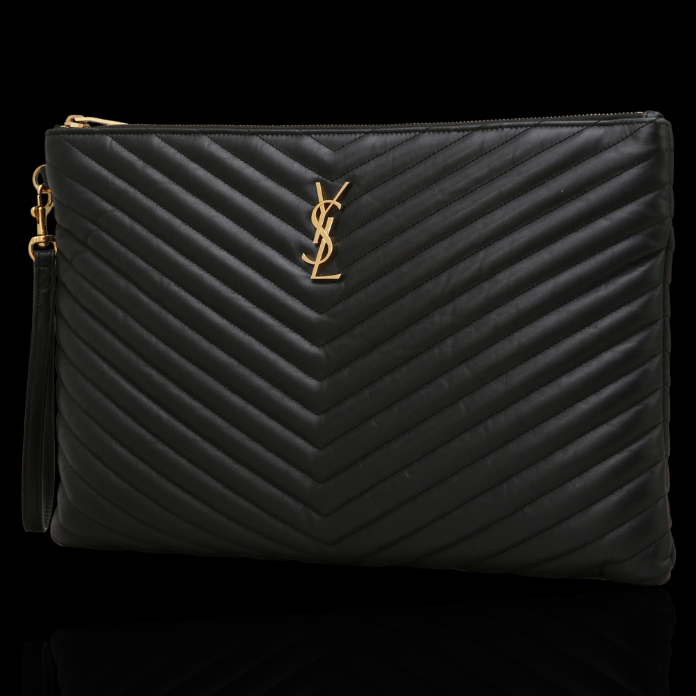 Yves Saint Laurent(USED)생로랑 모노그램 쉐브론 클러치