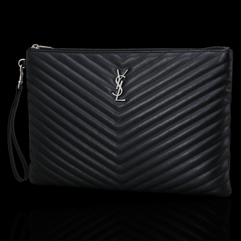 Yves Saint Laurent(USED)생로랑 모노그램 쉐브론 클러치