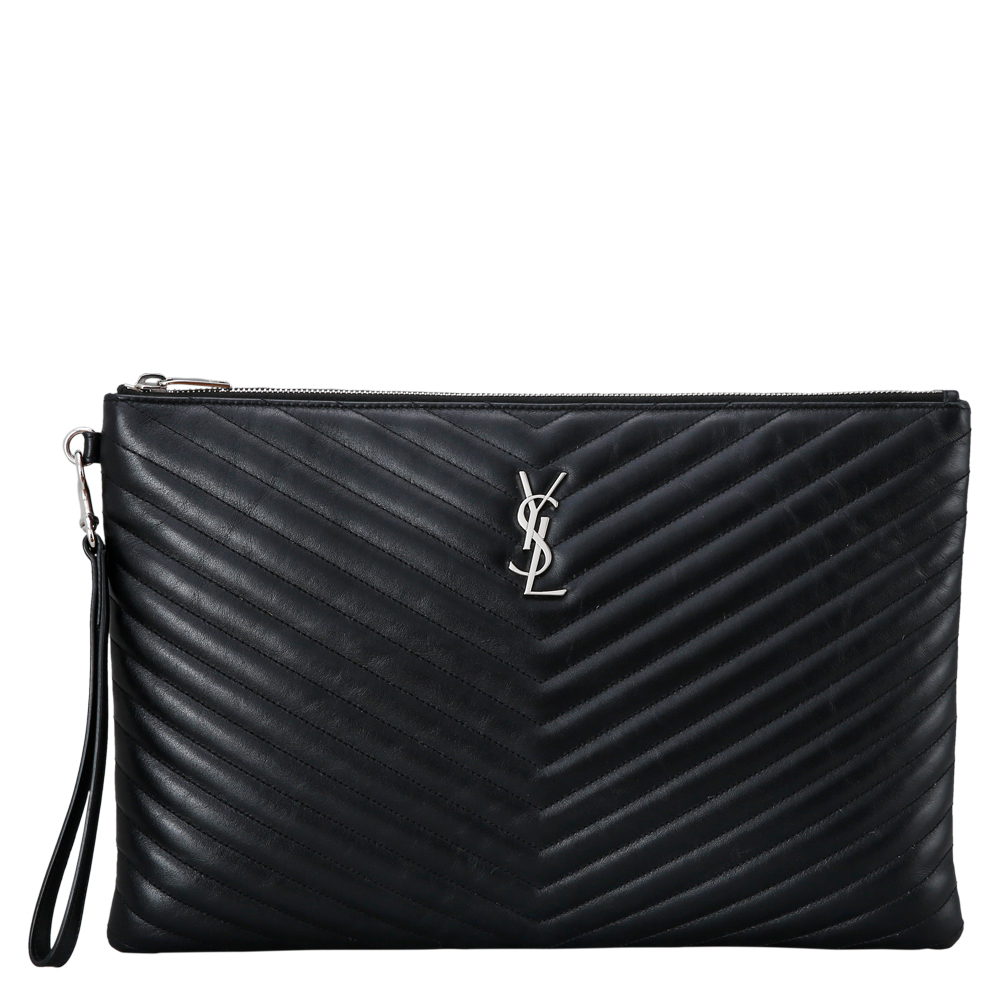 Yves Saint Laurent(USED)생로랑 모노그램 쉐브론 클러치