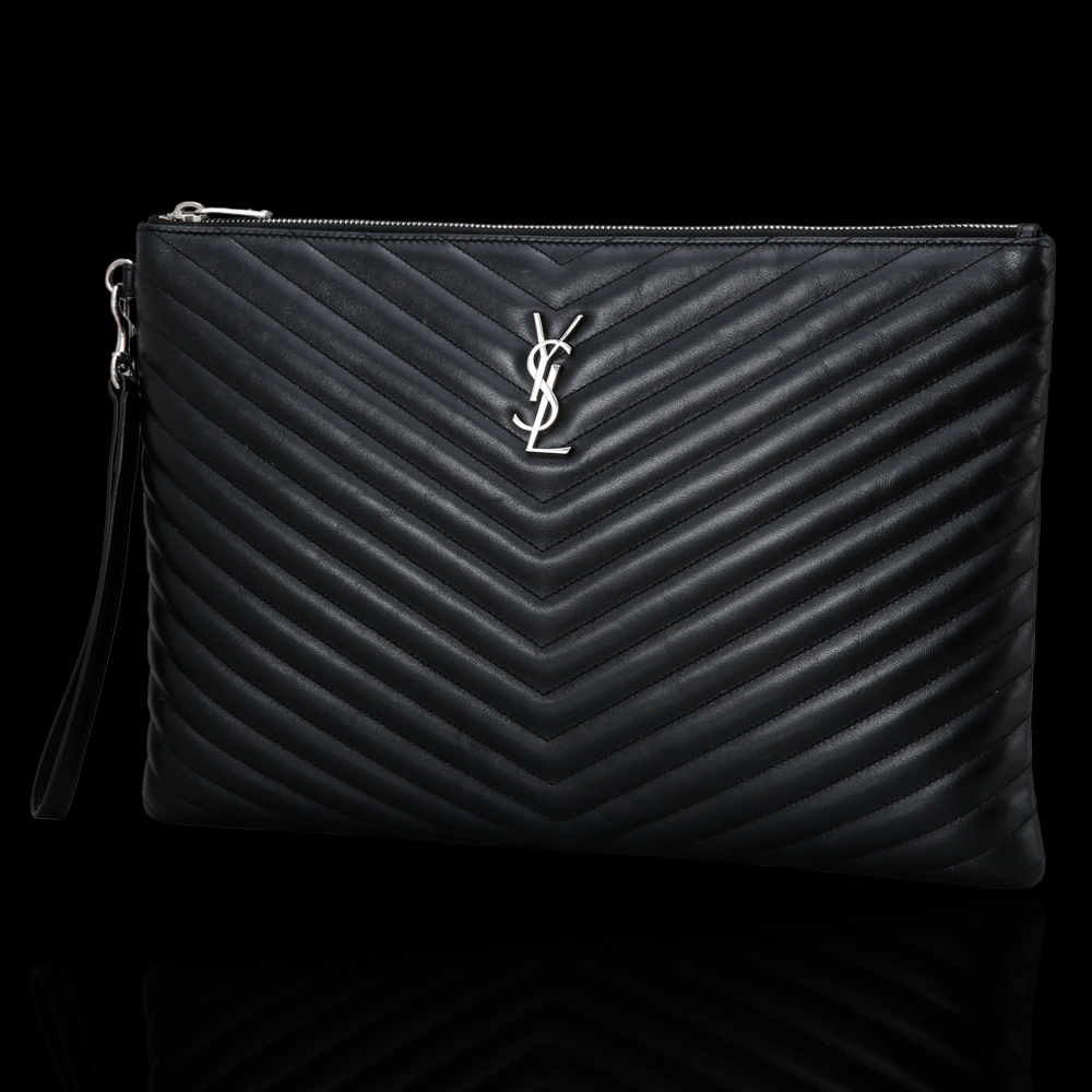 Yves Saint Laurent(USED)생로랑 모노그램 쉐브론 클러치