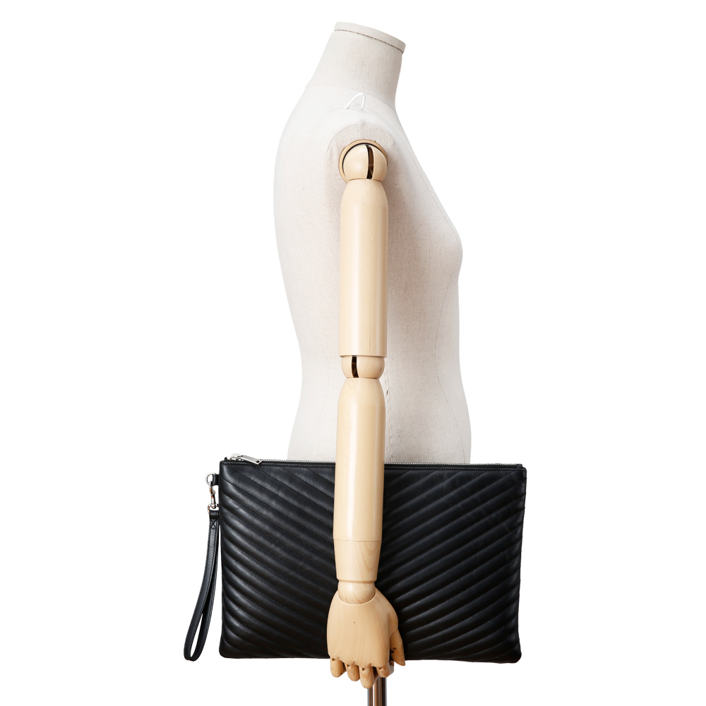 Yves Saint Laurent(USED)생로랑 모노그램 쉐브론 클러치