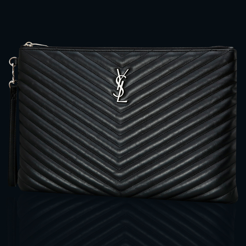 Yves Saint Laurent(USED)생로랑 모노그램 쉐브론 클러치