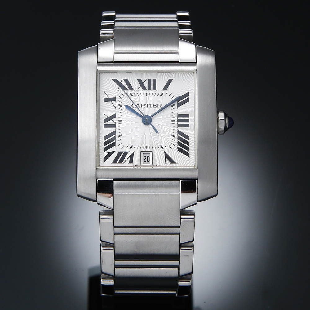 CARTIER(USED)까르띠에 탱크 프랑세스 스틸 라지 오토