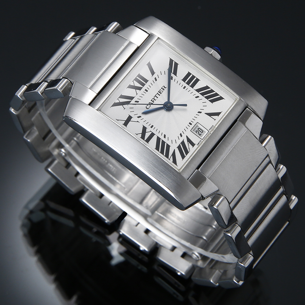 CARTIER(USED)까르띠에 탱크 프랑세스 스틸 라지 오토