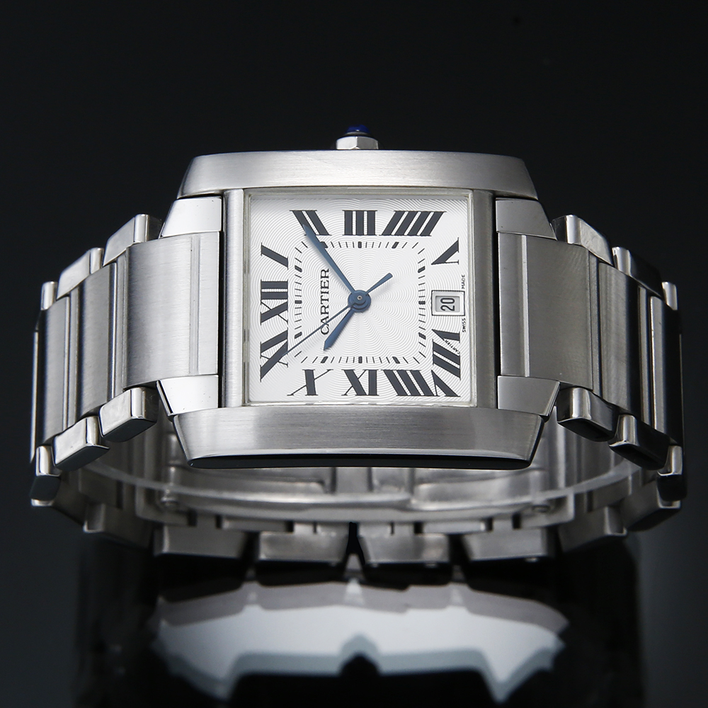 CARTIER(USED)까르띠에 탱크 프랑세스 스틸 라지 오토
