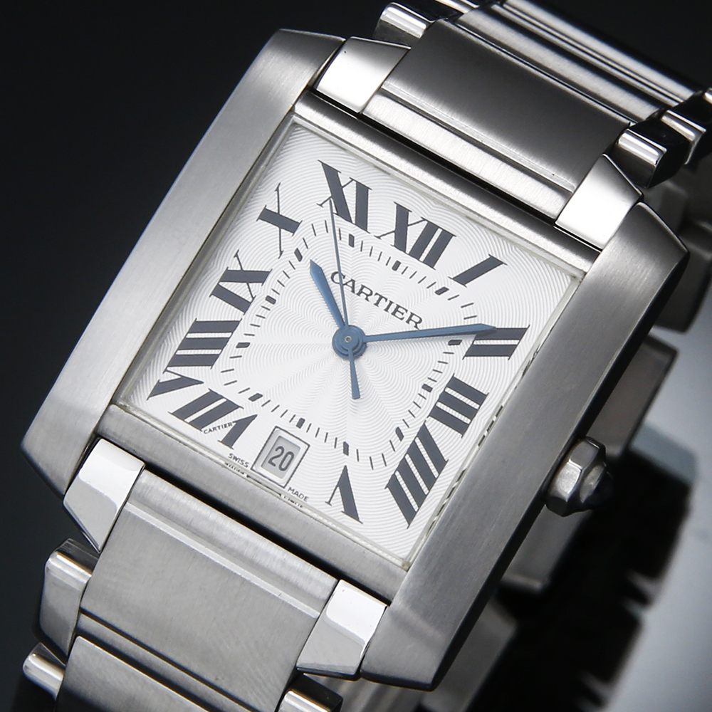 CARTIER(USED)까르띠에 탱크 프랑세스 스틸 라지 오토