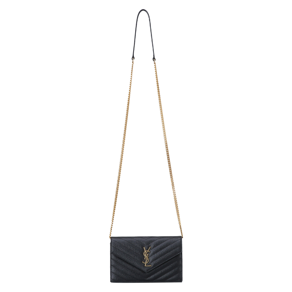 Yves Saint Laurent(USED)생로랑 쉐브론 체인크로스백 블랙