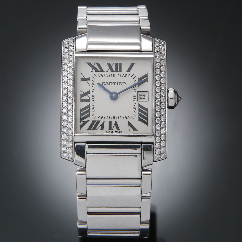 CARTIER(USED)까르띠에 탱크 프랑세스 WG 라지 다이아베젤