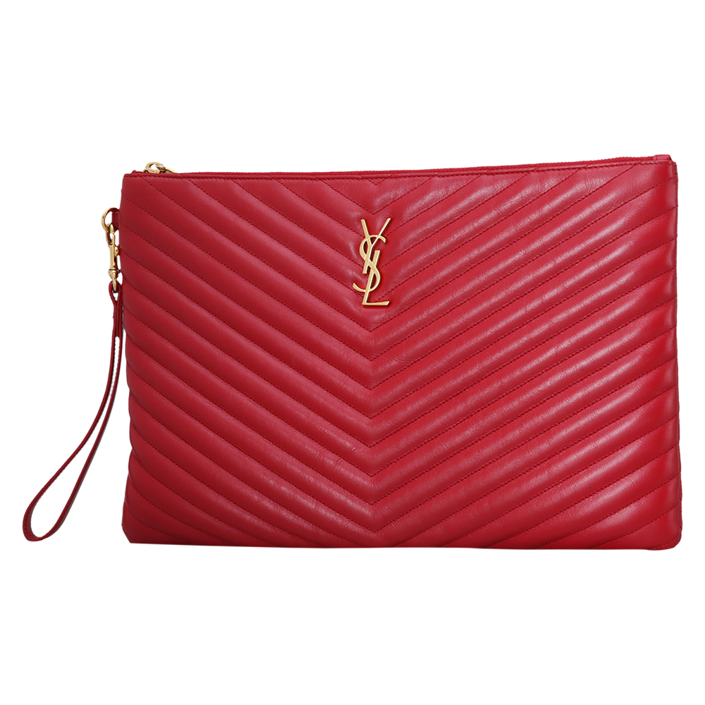 Yves Saint Laurent(USED)생로랑 모노그램 클러치 레드