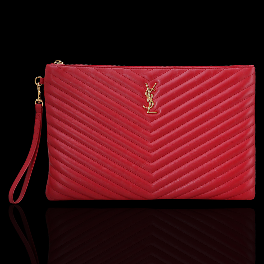 Yves Saint Laurent(USED)생로랑 모노그램 클러치 레드