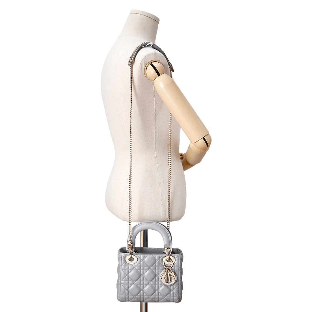CHRISTIAN DIOR(USED)레이디 디올 미니 그레이