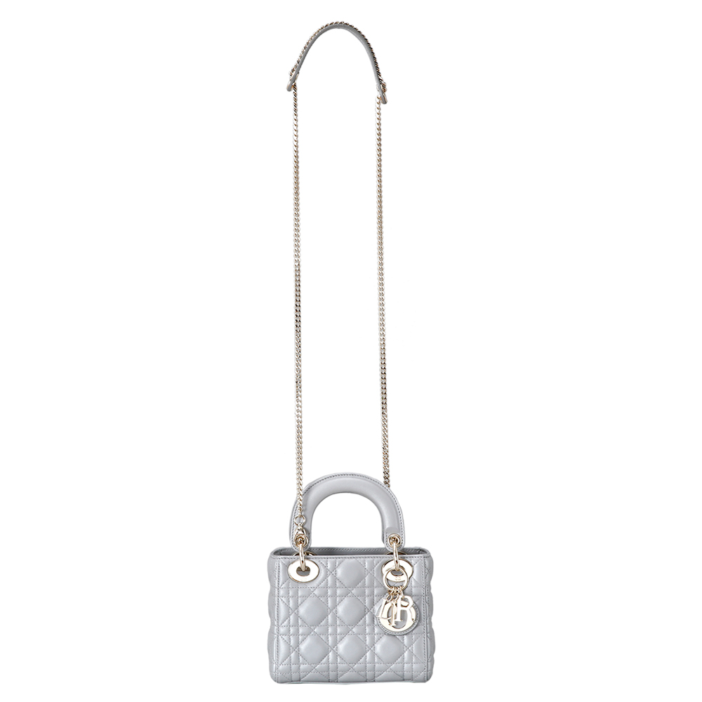 CHRISTIAN DIOR(USED)레이디 디올 미니 그레이